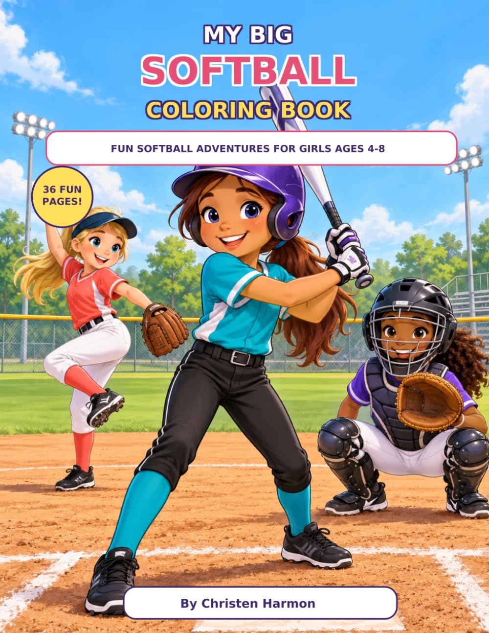 My Big Softball Coloring Book.: Fun Softball Adventures for Girls Ages 4-8 baixar livro de graça