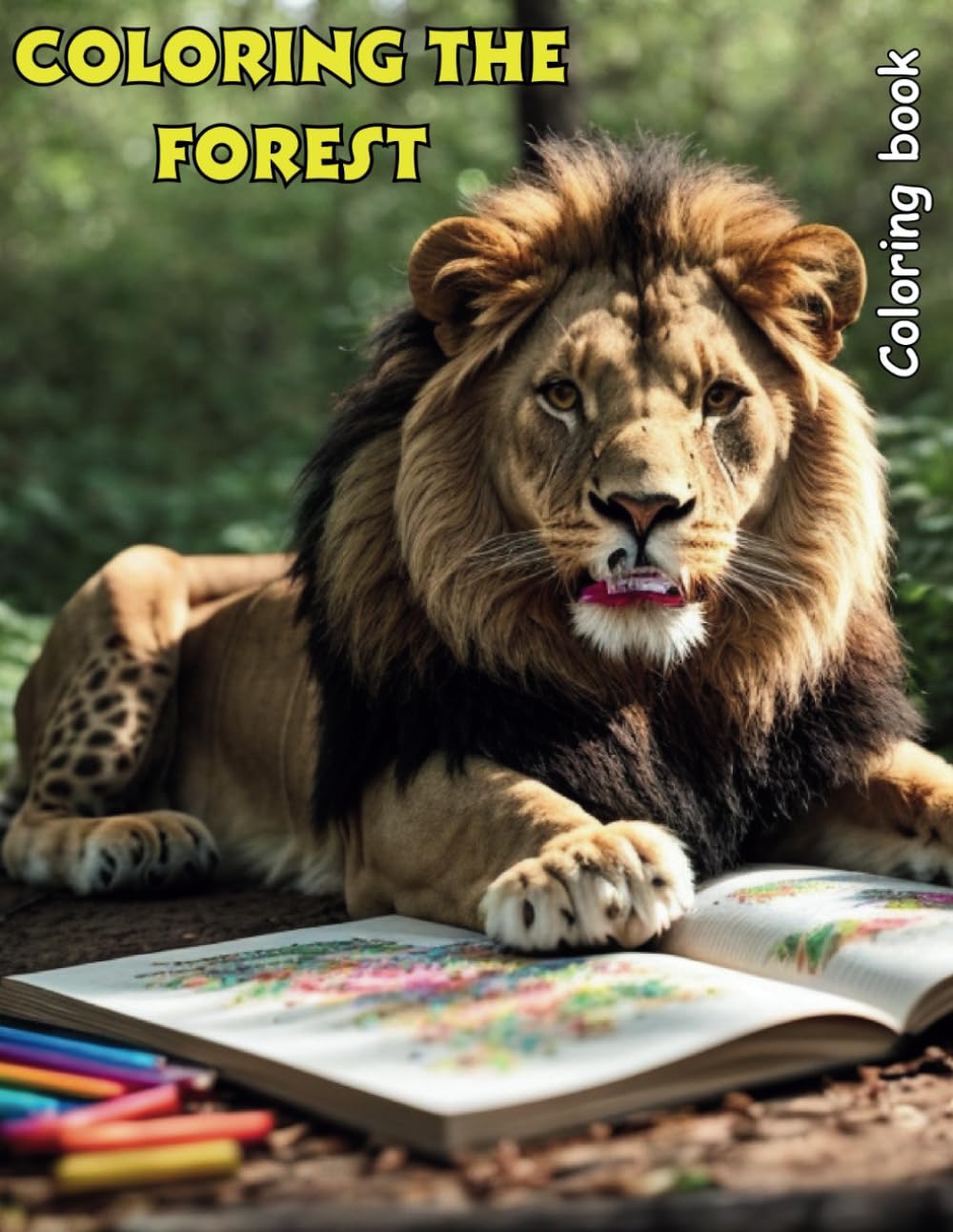 ler totalmente Coloring The Forest: Super fun animal coloring book that any child can paint (Portuguese Edition)