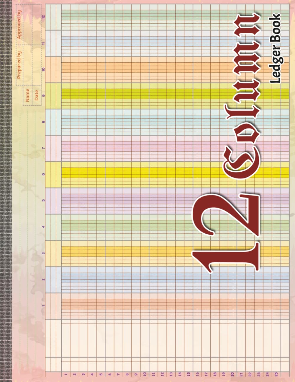 ler totalmente 12 Column Ledger Book: Colorful Accounting Ledger Book for Bookkeeping, 12 Column Columnar Analysis Pad for Small Businesses and Personal Finance, Landscape Layout, 11x8.5 Inches, 80 Pages