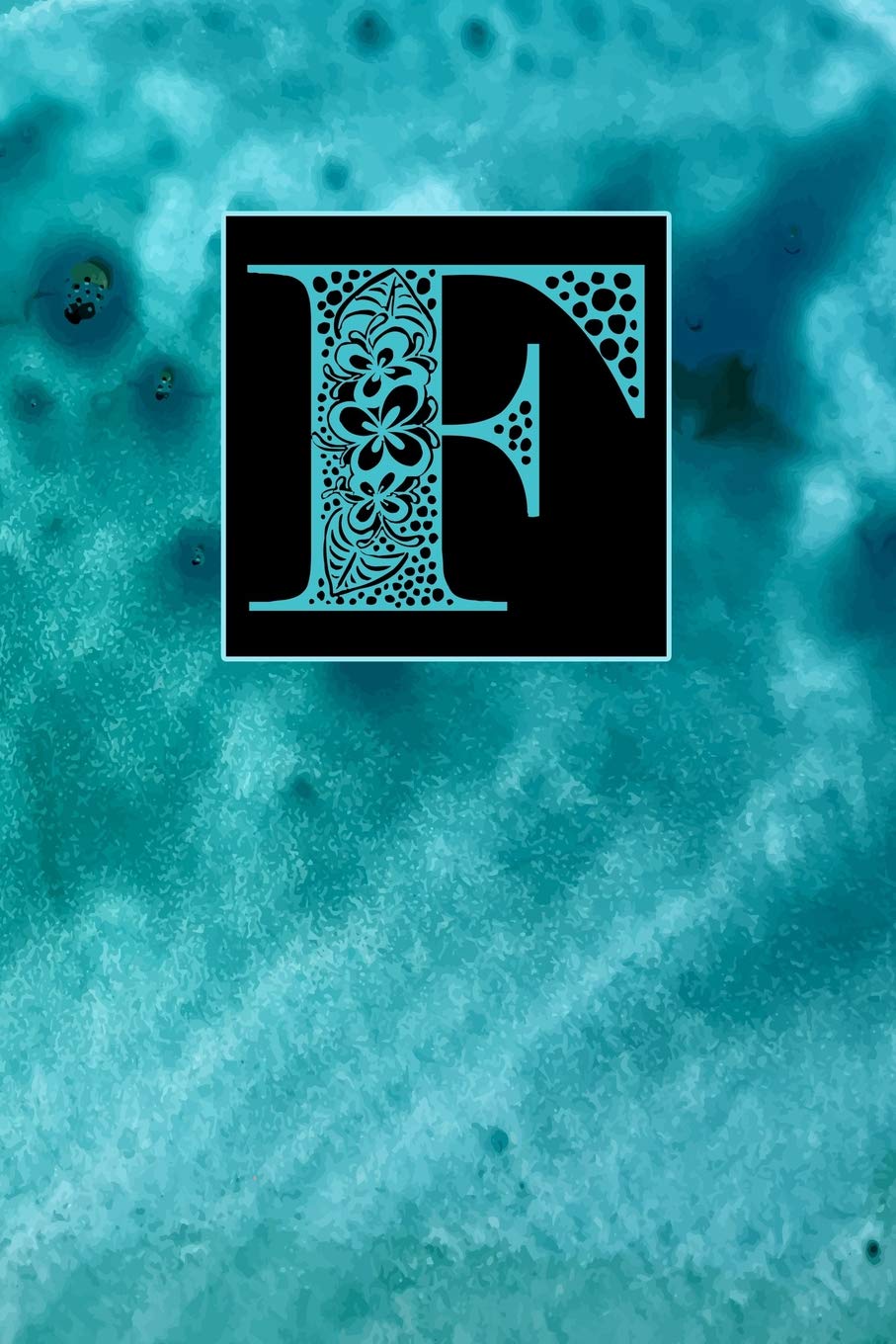 F: Letter F Journal, Abstract Blue Sand, Personalized Notebook Monogram Initial, 6 X 9 baixar o livro de graça