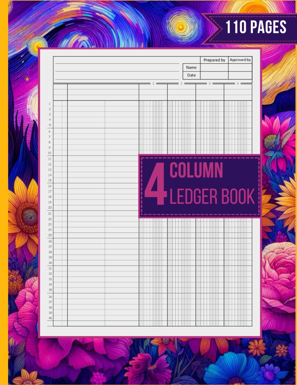 4 Column Ledger Book: Organize Income, Expenses, and Finances with This Columnar Pad Journal Notebook for Small Business and Personal Use baixar o livro de graça