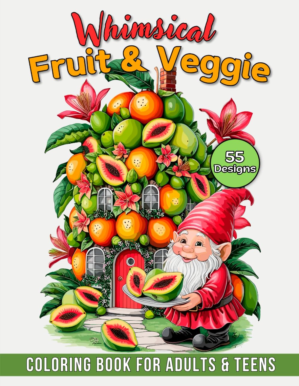 Whimsical Fruit & Veggie Coloring Book for Adults and Teens: 55 Gnome Homes Made from Fruits, Vegetables, and Berries for Relaxation and Creative Inspiration (Whimsical Worlds) baixar livro de graça