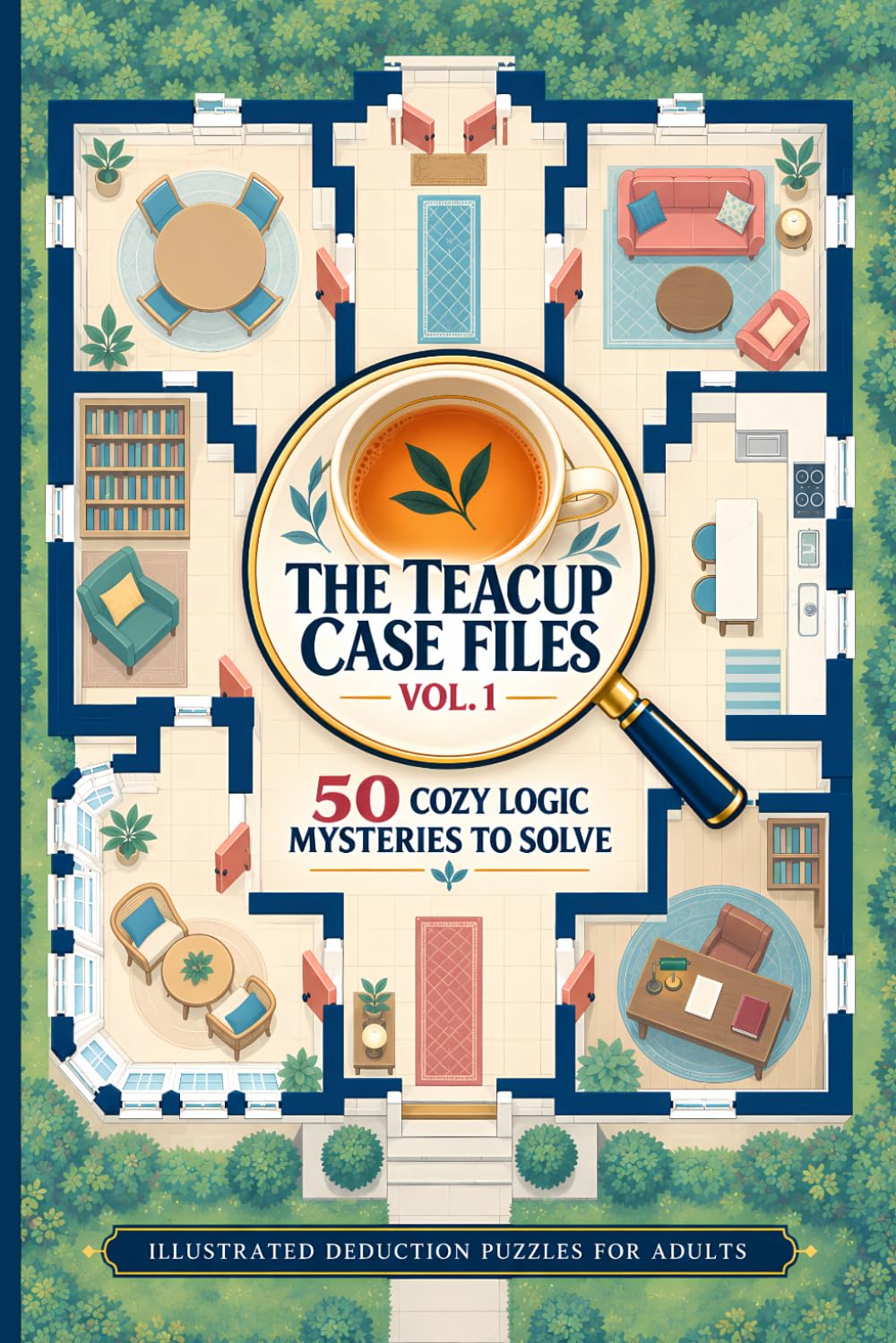 capítulo por capítulo baixar The Teacup Case Files: Volume 1: 50 Cozy Logic Mysteries to Solve: Illustrated Deduction Puzzles for Adults