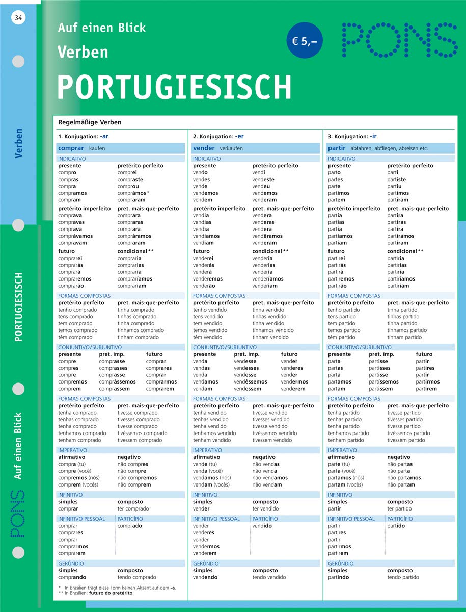 PONS Verben auf einen Blick. Portugiesisch baixar o livro de graça