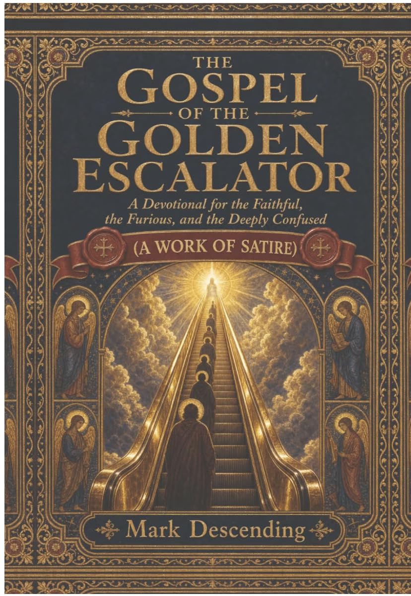 capítulo por capítulo baixar The Gospel of the Golden Escalator: A Devotional for the Faithful, the Furious, and the Deeply Confused (English Edition)