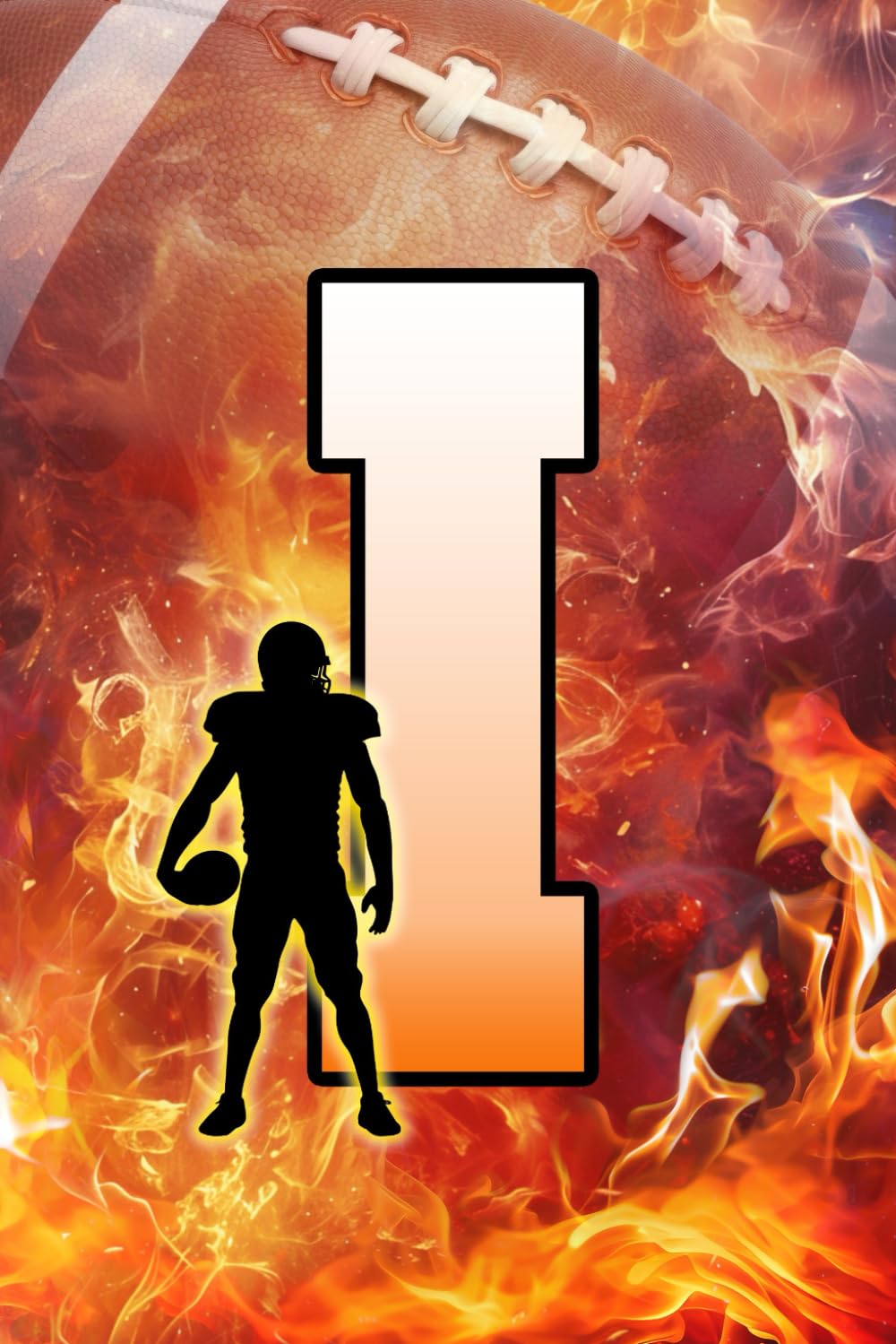 I: Letter "I" Initial American Football Player and Fire Flames Personalized Name Monogram Notebook - College-Ruled Personal Journal, Writing Pad, or Diary for Football Fans - 110 Pages, 6x9 baixar o livro de graça