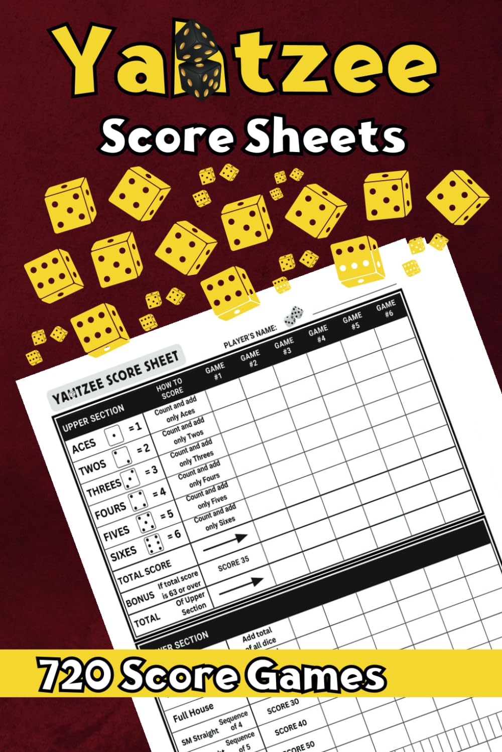 Yahtzee Score Sheets: For Scorekeeping, "6 x 9" inches,121 Pages baixar livro de graça