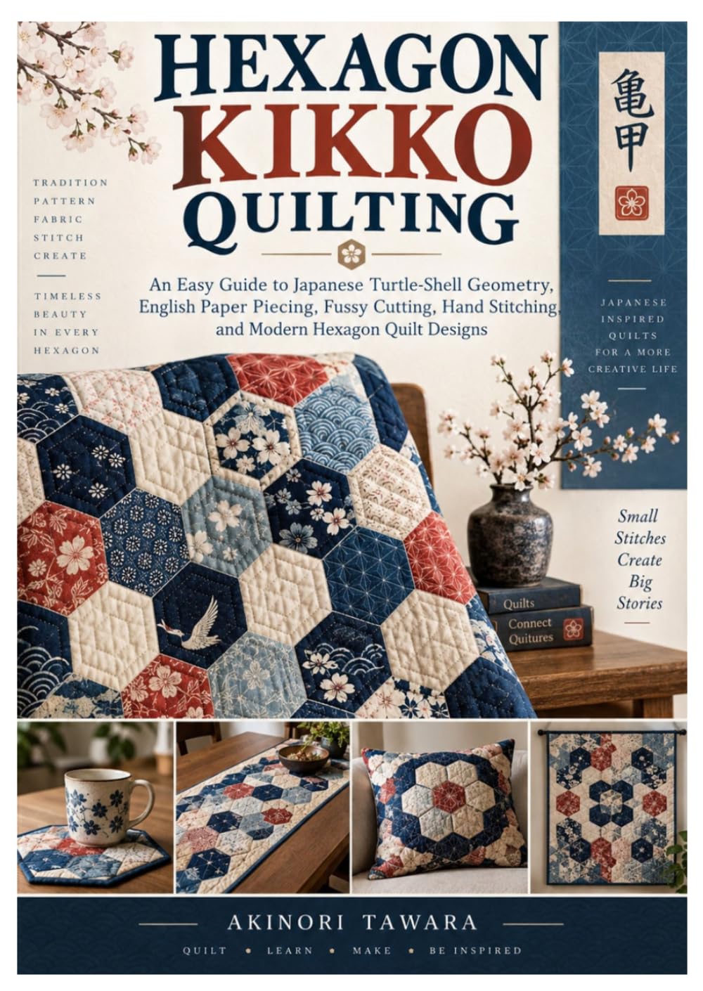 capítulo por capítulo baixar HEXAGON KIKKO QUILTING: An Easy Guide to Japanese Turtle-Shell Geometry, English Paper Piecing, Fussy Cutting, Hand Stitching, and Modern Hexagon Quilt Designs