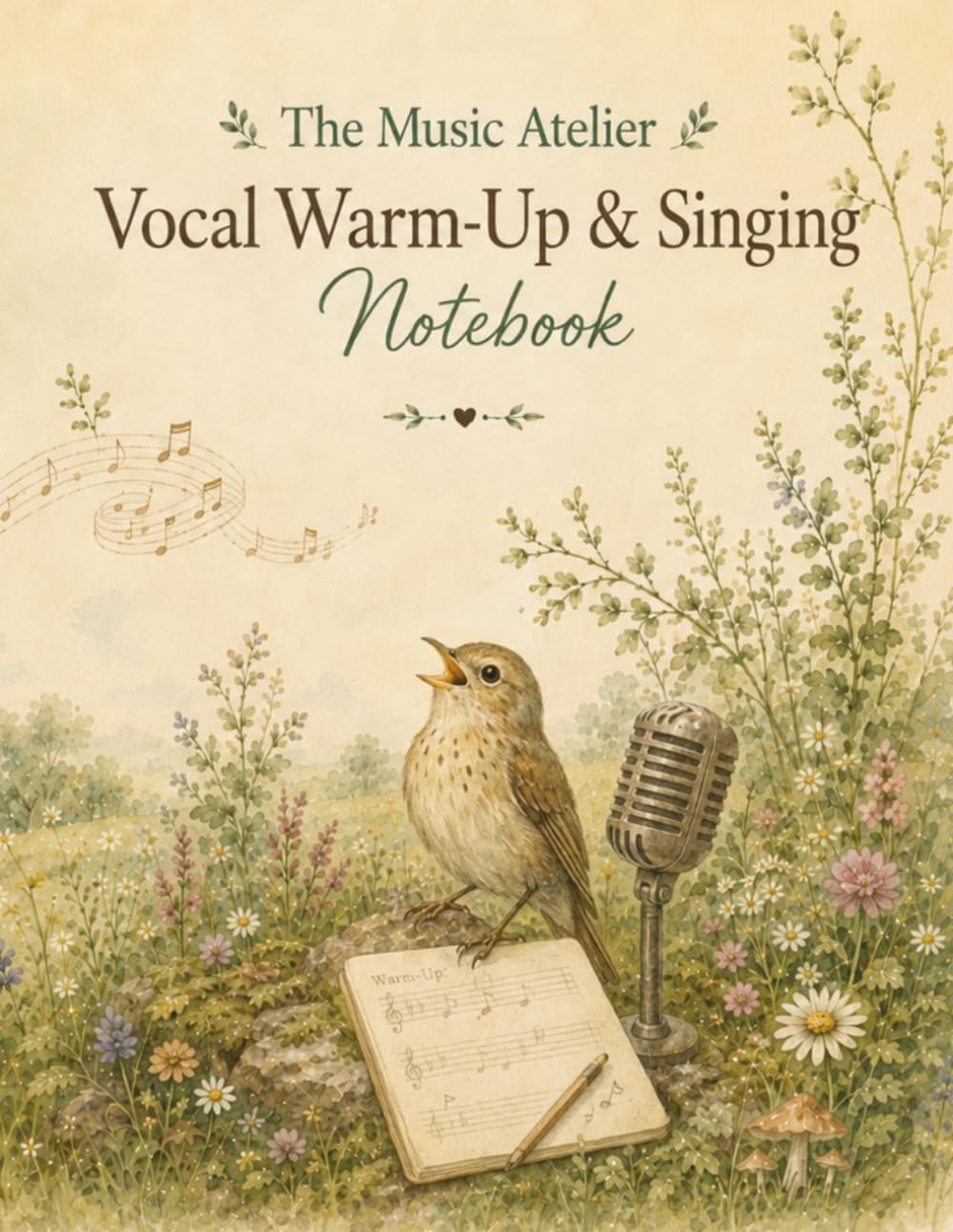 ler totalmente Vocal Warm-Up & Singing Notebook: Nature Edition — voice practice journal for warm-ups, exercises, songs, range notes and vocal progress