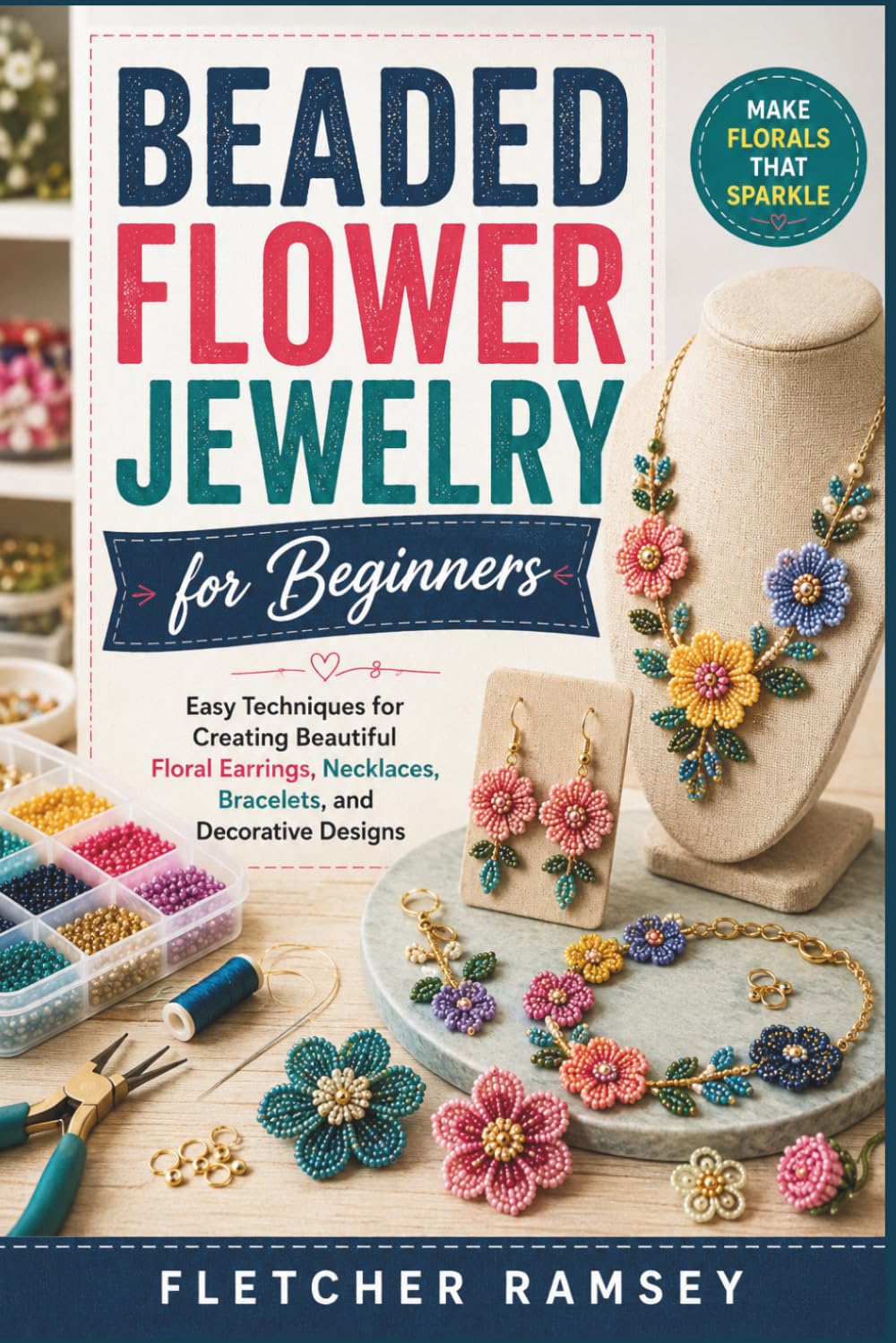 Beaded Flower Jewelry for Beginners: Easy Techniques for Creating Beautiful Floral Earrings, Necklaces, Bracelets, and Decorative Designs baixar o livro de graça