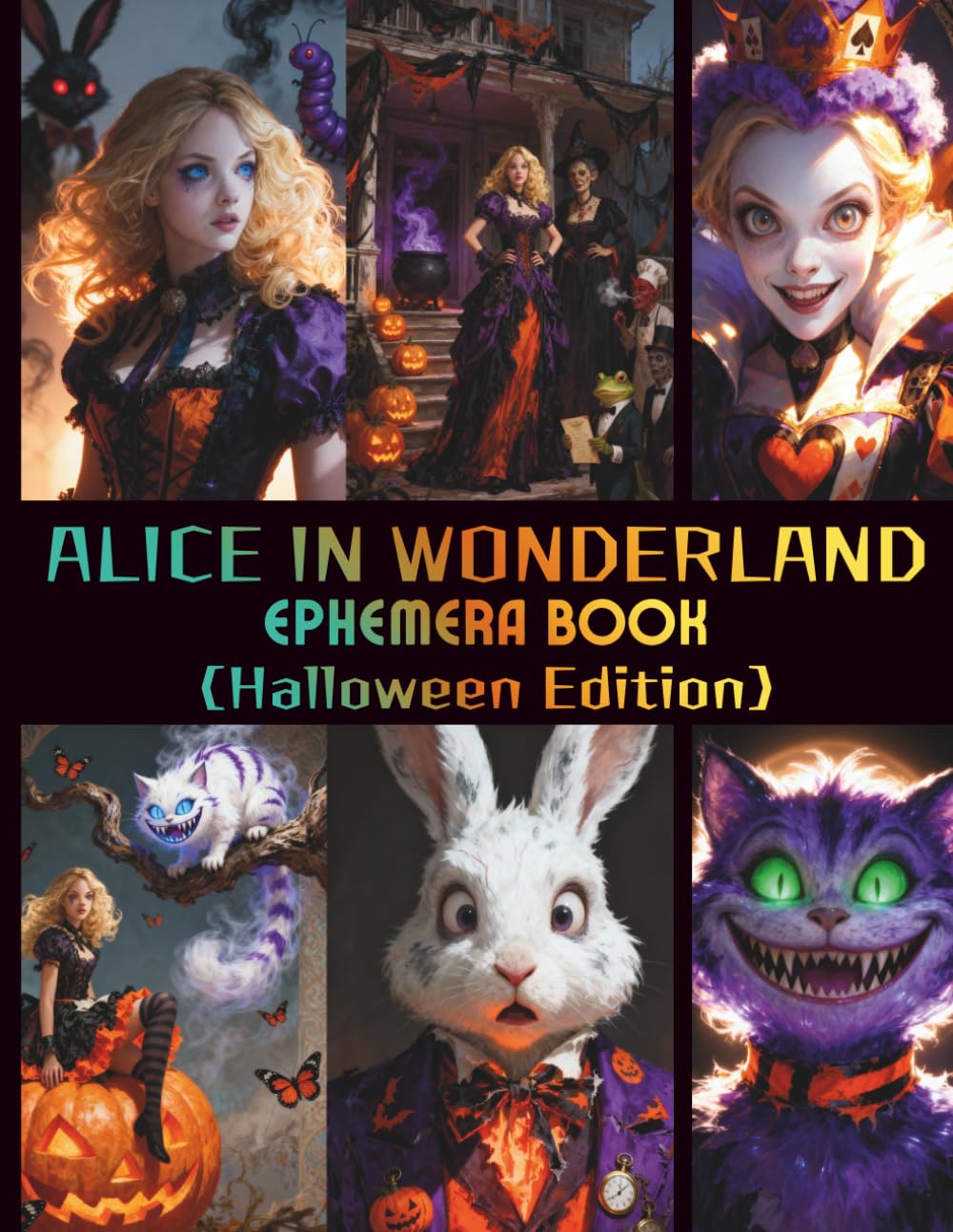 Alice in Wonderland Ephemera Book (Halloween Edition): 25 Pages of Spooky Fussy Cut Designs & Backgrounds for Scrapbooking, Junk Journaling, Collage, Découpage, Card Making & Mixed Media Crafts baixar livro de graça