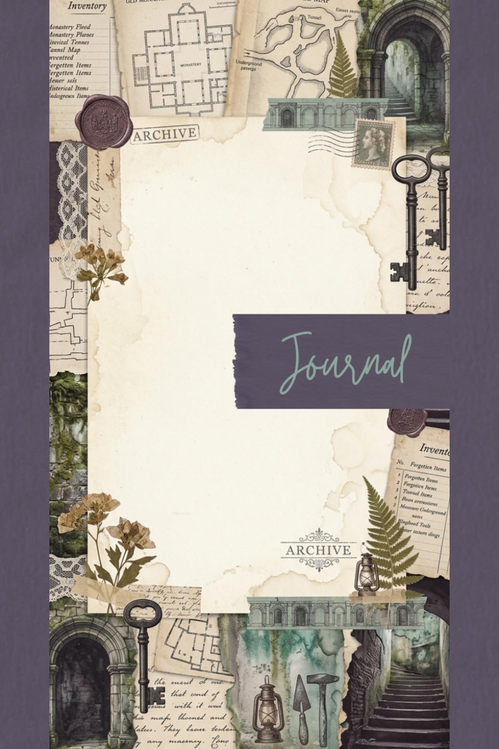 Secret Monastery Dungeon Junk Journal Pages - 6x9 Aesthetic Stationery Paper - 100 Decorative Writing Sheets with Underground Passage Maps, Vintage... and Archive Inventory Ephemera Textures baixar o livro de graça
