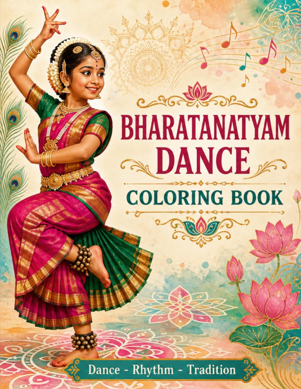 ler totalmente Bharatanatyam Dance Coloring Book Dance - Rhythm - Tradition