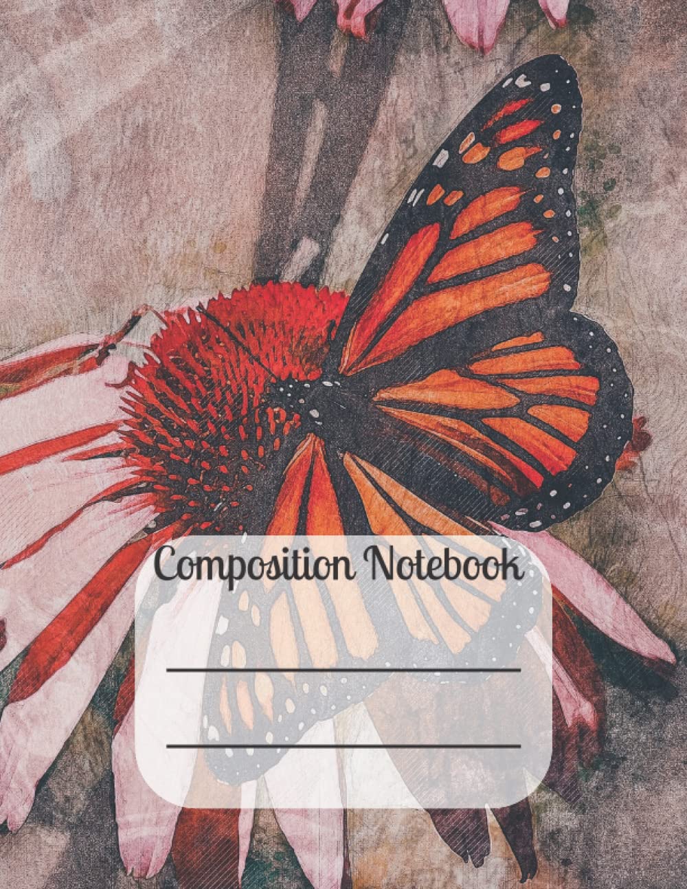 COMPOSITION NOTEBOOK: Wide Ruled 120 pages (8.5*11) Butterfly, Flower Rose vintage, with butterfly on each page, for Kids, Girls, College, Work,... Perfect for taking notes, Gifts for Kids. baixar livro de graça