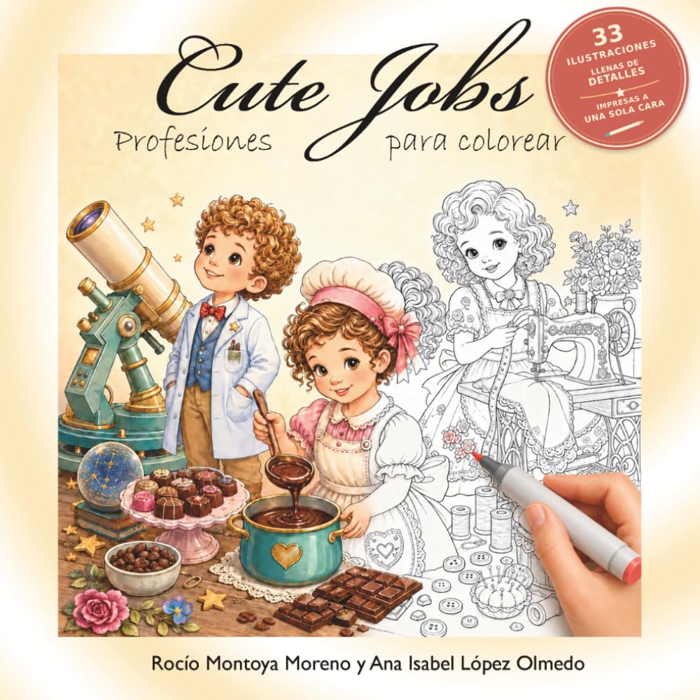 capítulo por capítulo baixar Cute jobs: Profesiones para imaginar y colorear (Spanish Edition)