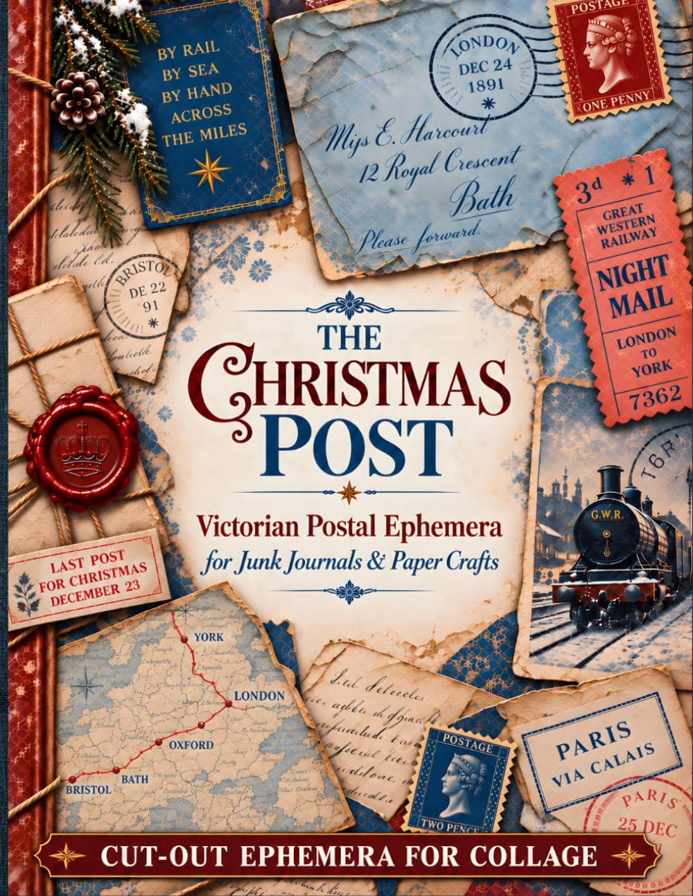 The Christmas Post: Victorian Postal Ephemera for Junk Journals & Paper Crafts baixar livro de graça