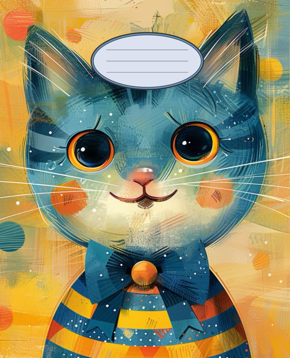 Composition notebook- college ruled: funny illustration of a cat, light blue baixar o livro de graça