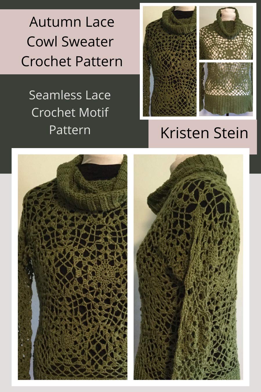 Autumn Lace Cowl Sweater Crochet Pattern: Seamless Lace Crochet Motif Pattern (English Edition) baixar o livro de graça