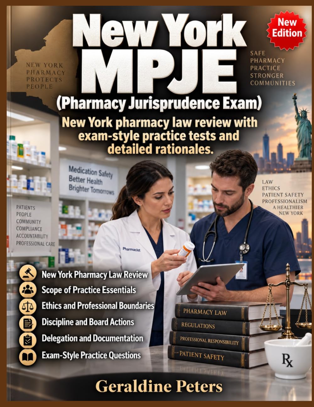 capítulo por capítulo baixar New York MPJE (Pharmacy Jurisprudence Exam): New York pharmacy law review with exam-style practice tests and detailed rationales.