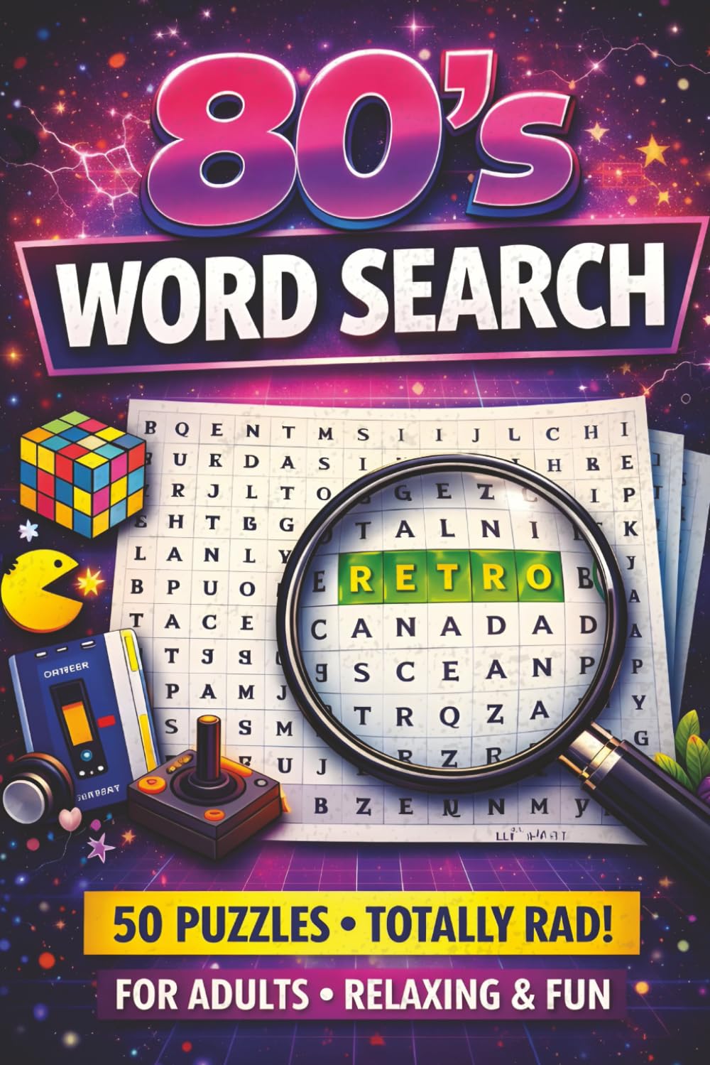 ler totalmente 80s Word Search Puzzle: Compact Word Search with Easy to Read Print about the 80's including music, movies, TV shows, fashion, calebrities, and many more