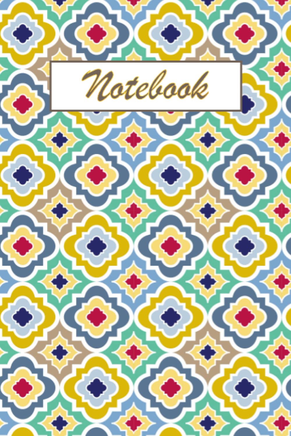 ler totalmente Notebook: Gelinieerd Notitieboek- A5 (15x21cm) met een glanzende omslag versierd met Marrakech-tegel (Dutch Edition)