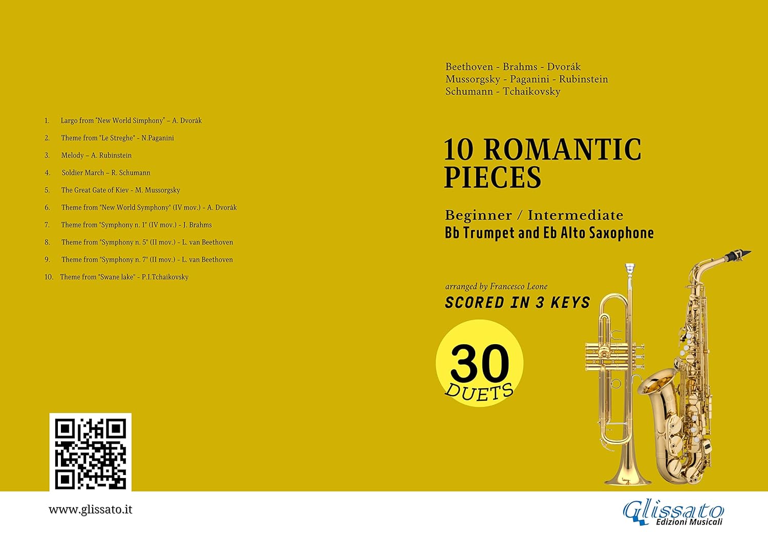 Trumpet and Alto Saxophone Easy Duets Book – 10 Romantic Pieces (Scored in 3 Keys): Beginner/Intermediate – Digital Edition (English Edition) baixar o livro de graça