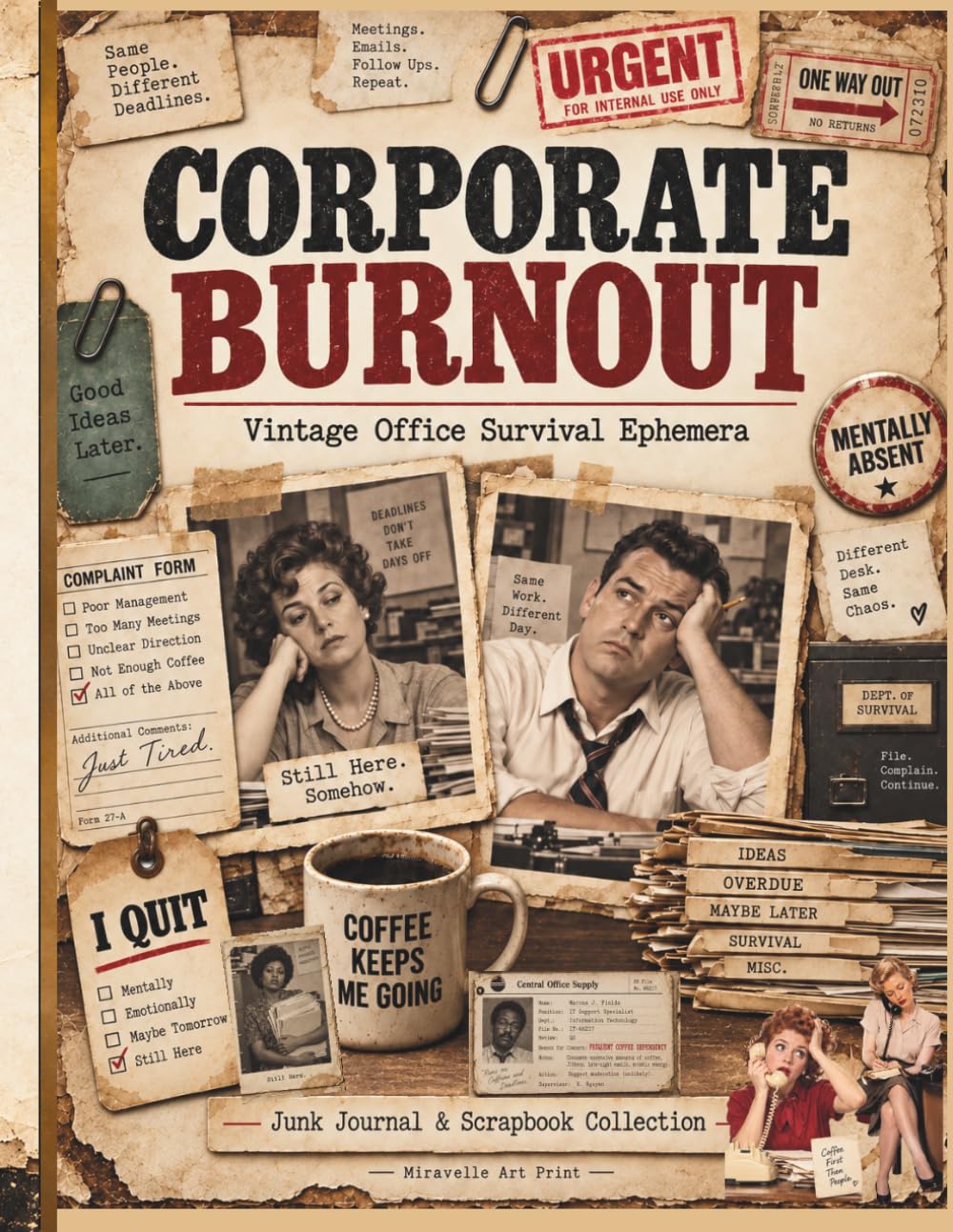 capítulo por capítulo baixar Corporate Burnout: Vintage Office Survival Ephemera To Cut-Outs and Collage Elements for Creative Art Journaling and Scrapbooking