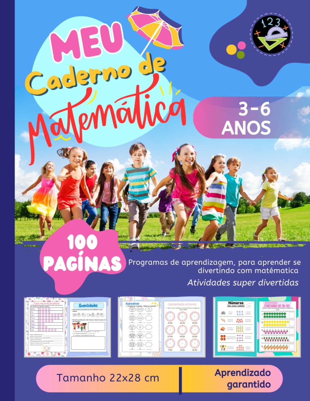 Caderno de matemática com 100 páginas de atividades divertidas, para criança de 3-6 anos | tamanho 8.5x11''in: livro de atividades de matemática (Portuguese Edition) baixar o livro de graça