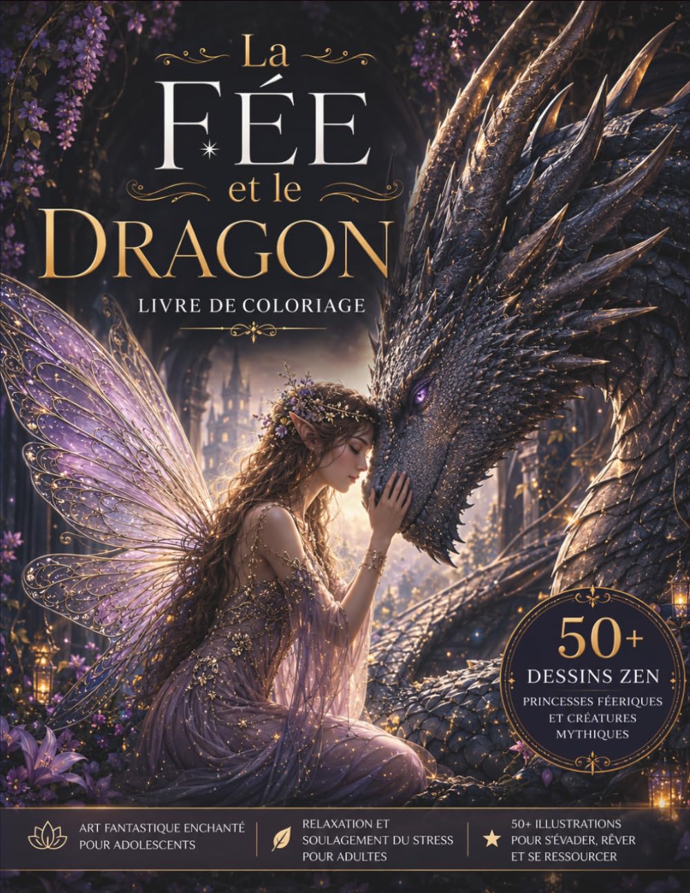 capítulo por capítulo baixar la Fée et le Dragon Livre de coloriage: Art fantastique enchanté pour Adolescents | Relaxation et soulagement du stress pour adultes | 50+ dessins zen... et créatures mythiques. (French Edition)