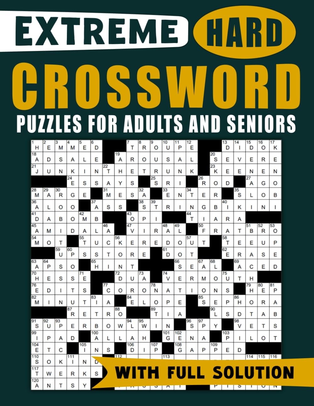 Extreme Hard Crossword Puzzles For Adults And Seniors: Crossword Puzzles With Solutions, Large Print Crossword Puzzles Book for Adults, Teens, And Seniors With Solutions baixar o livro de graça
