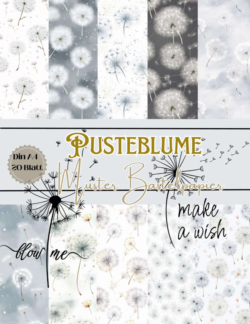 Pusteblume Muster Bastelpapier: Scrapbooking Papier Löwenzahn Motive | Din A4 mit 20 doppelseitige Seiten I Decoupage | Junk Journal Dekor I Washi... | Dekoratives Bastelpapier (German Edition) baixar livro de graça