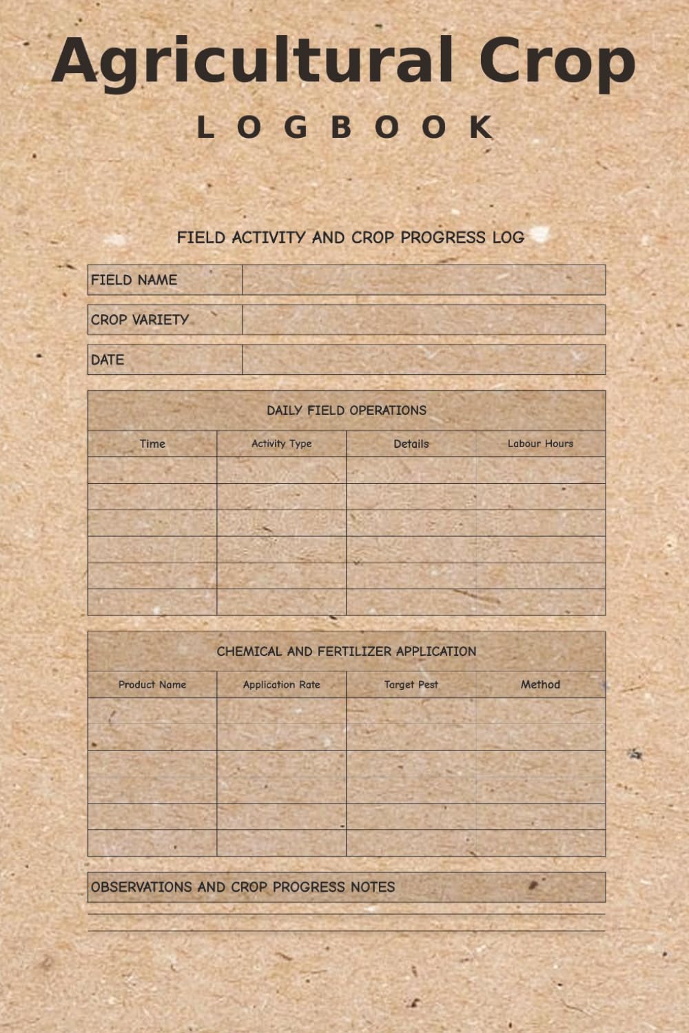 capítulo por capítulo baixar Agricultural Crop Logbook: Field Management, Harvest Records, Pesticide Tracking & Seasonal Production Planning for Farmers & Growers