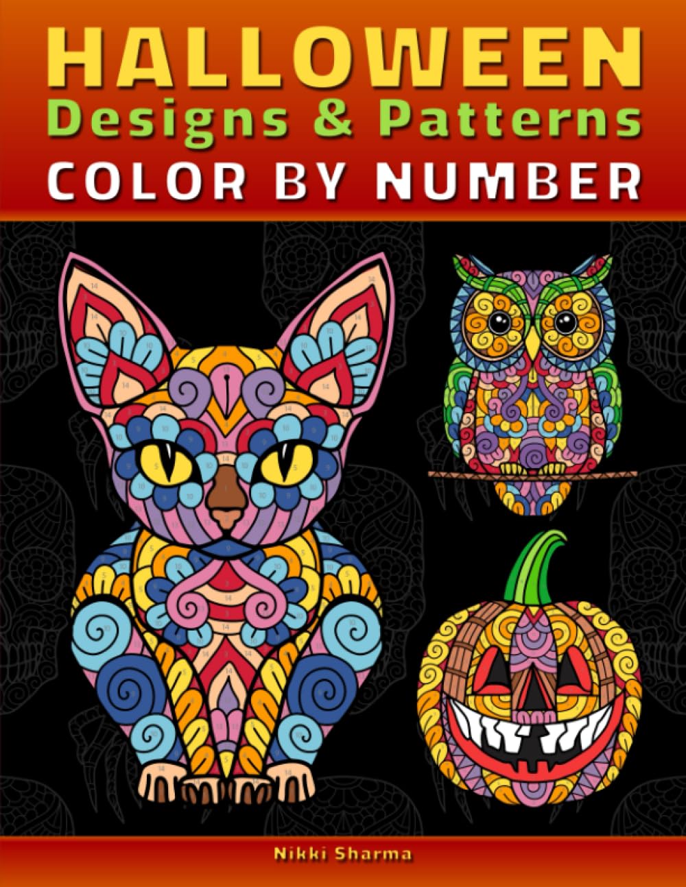 Halloween Designs & Patterns: Color by Number Coloring Book for Adults for fun and relaxation baixar livro de graça
