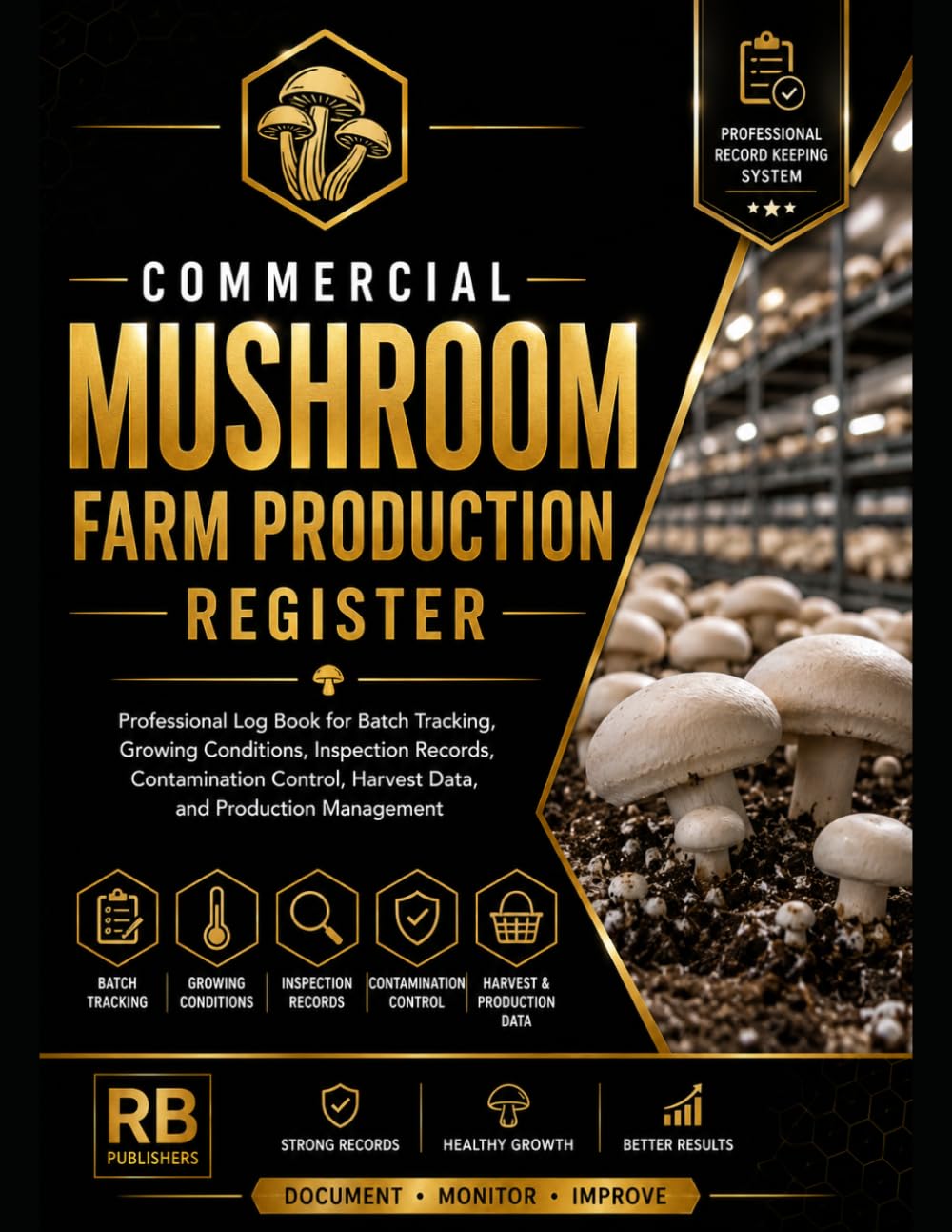 capítulo por capítulo baixar Commercial Mushroom Farm Production Register: Professional Log Book for Batch Tracking, Growing Conditions, Environmental Monitoring, Contamination... Production Analysis, and Farm Documentation