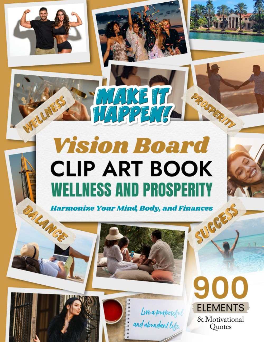 ler totalmente Vision Board Clip Art Book: Wellness and Prosperity
