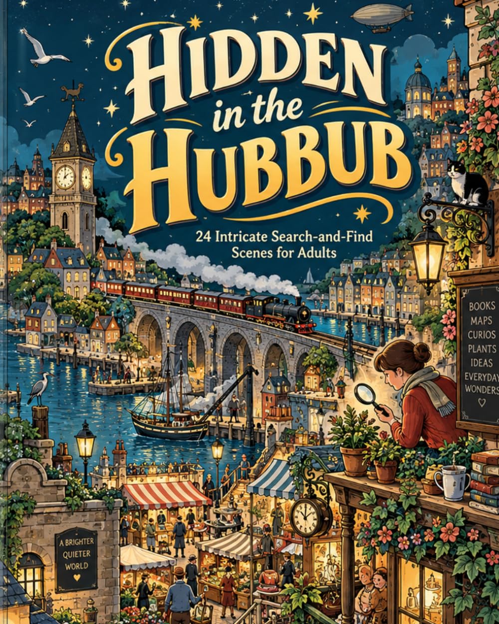 Hidden in the Hubbub: 24 Intricate Search-and-Find Scenes for Adults baixar o livro de graça