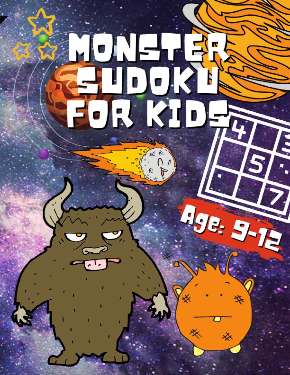 ler totalmente Monster Sudoku for Kids: Sudoku Book with 110 Puzzles | Fun Leaning Activity Book from Beginner to Advanced | Large Print, 8.5” x 11” Page and Full Solutions Answers