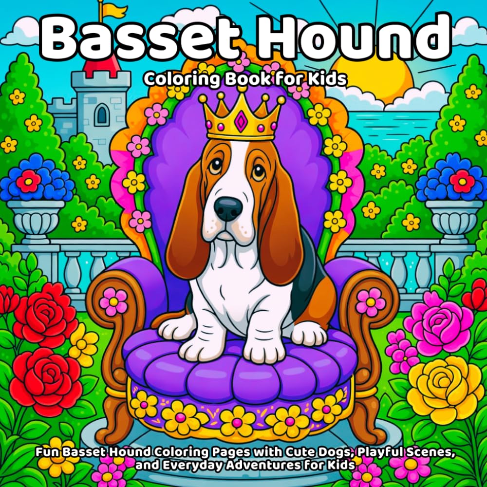 Basset Hound Coloring Book: Fun Basset Hound Coloring Pages with Cute Dogs, Playful Scenes, and Everyday Adventures for Kids baixar livro de graça