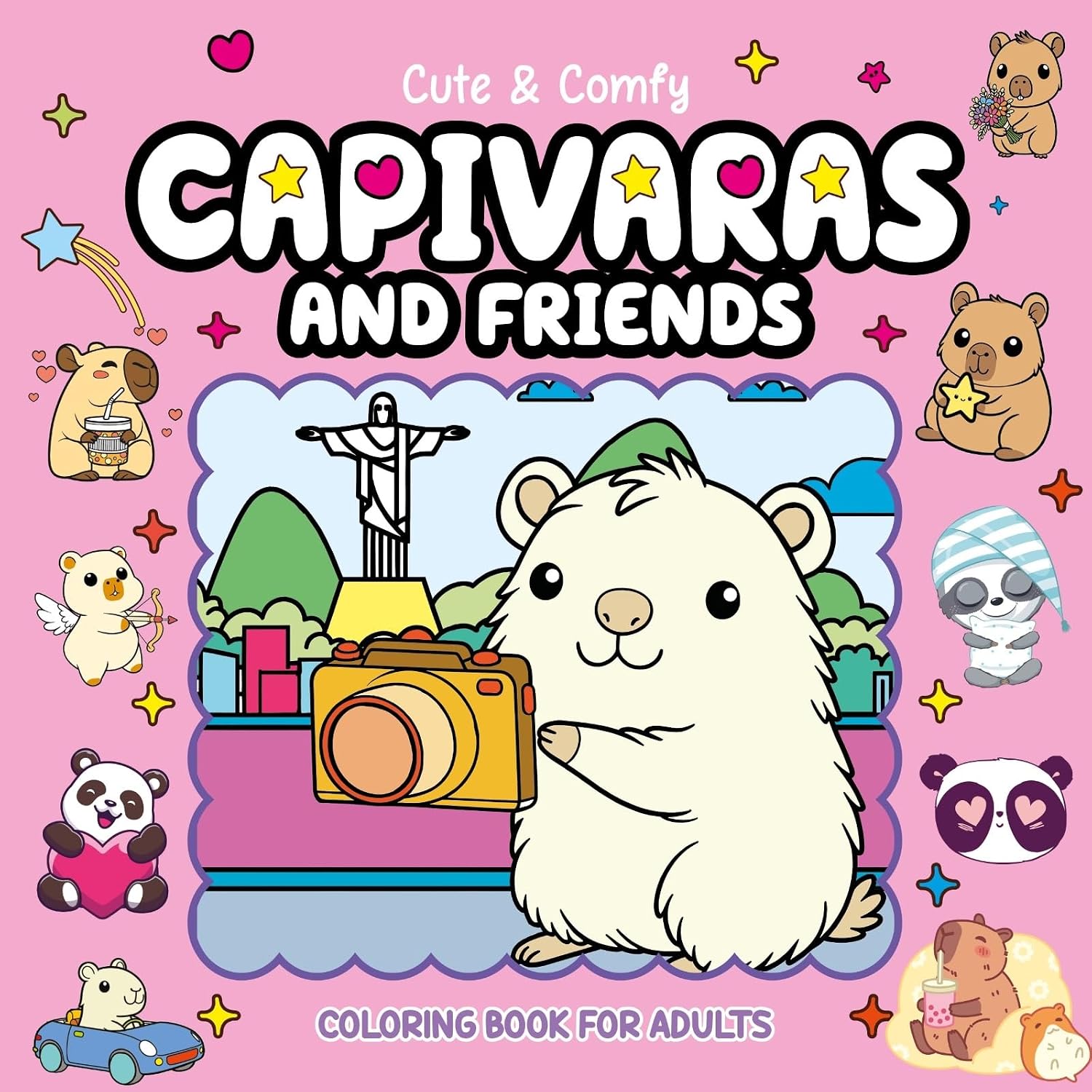 Cute & Comfy Coloring Book for Adults - Capivaras and Friends - Livro de Colorir Adulto baixar o livro de graça