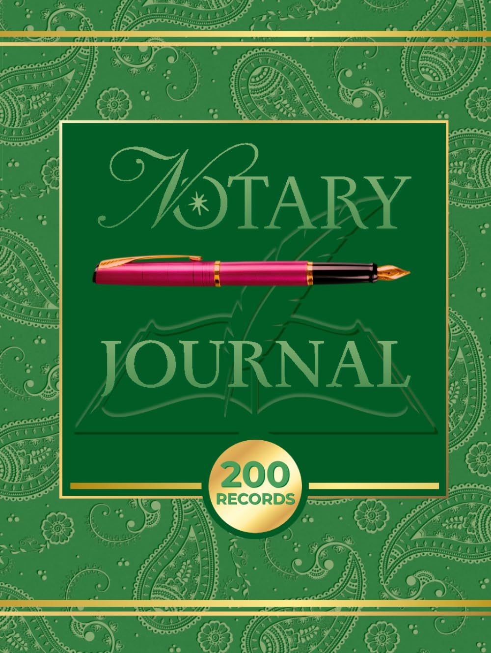 capítulo por capítulo baixar Notary Journal: A Notary Public Log Book to Record 200 Notarial Acts - Green and Gold Cover
