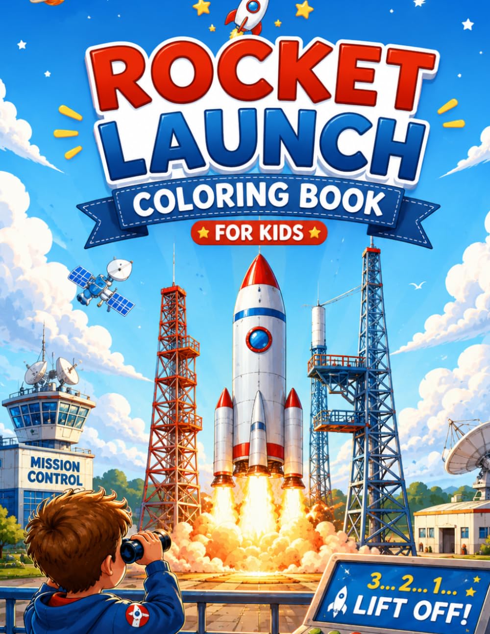 Rocket Launch Coloring Book for Kids: Exciting Spaceships, Blast Off Adventures, and Mission Control Scenes for Boys and Girls Who Dream of Space baixar livro de graça