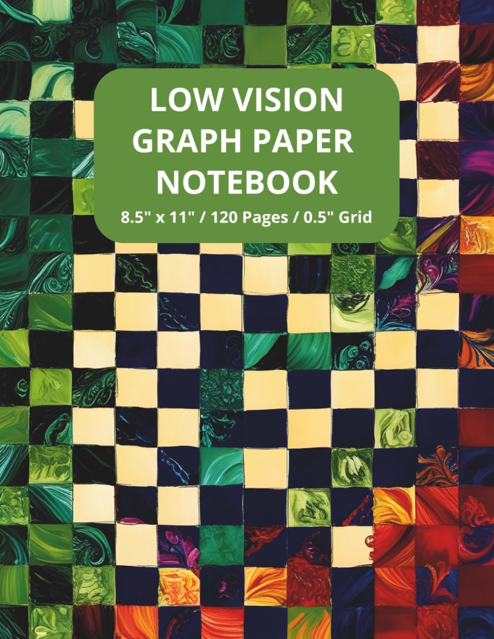 Low Vision Graph Paper Notebook: 0.5 Inch Grid, Bold Black Lines | Large Print Graphing Book for Seniors, Students, and Visually Impaired Adults – 8.5" x 11" baixar o livro de graça