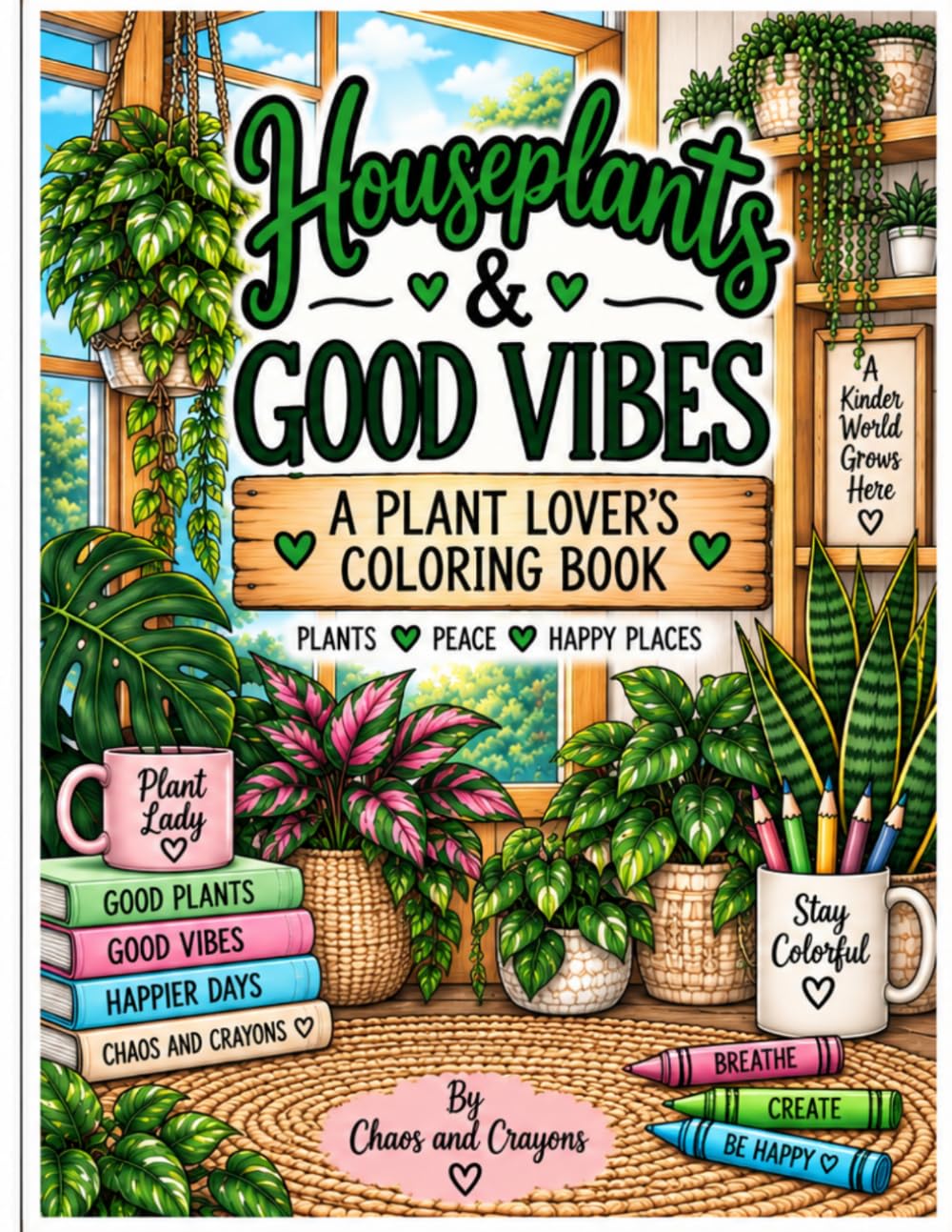 ler totalmente Houseplants & Good Vibes: A Plant Lover's Coloring Book