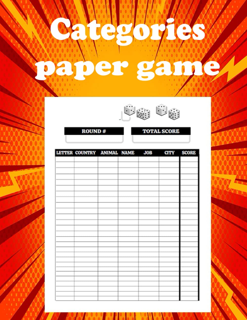 Categories paper game: 120 pages include letter country animal name job city and score, funny categories paper game for everyone baixar o livro de graça