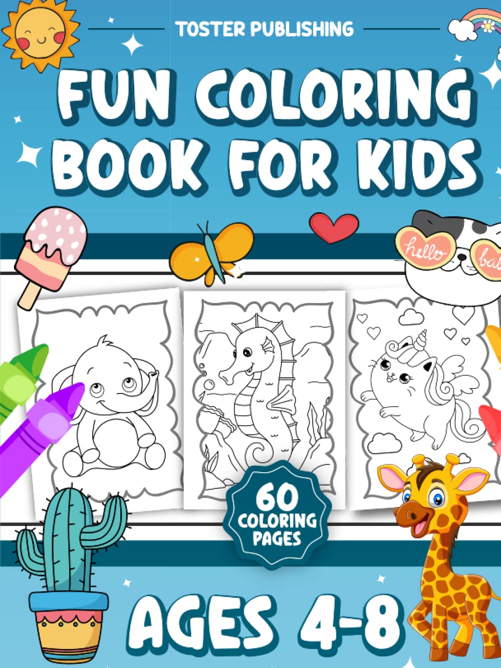 Fun Coloring Book: An Adorable Multi Theme Coloring Books For Kids Ages 4-8, Easy Coloring Pages With Cute Style Llama, Bear, Cat, Sea Creatures And Many More baixar o livro de graça