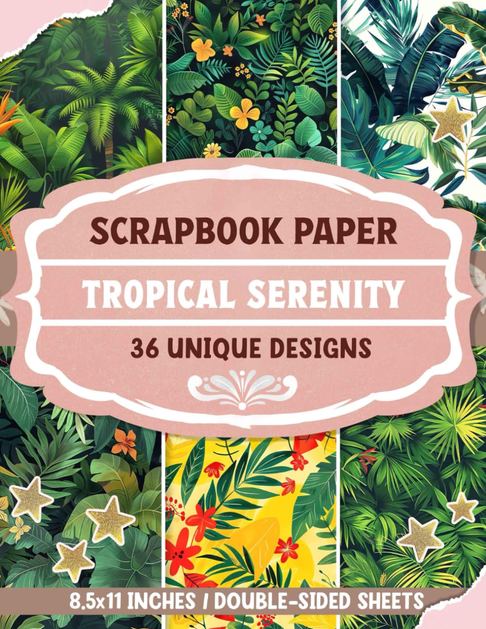 ler totalmente Tropical Serenity: Exotic Patterns Ideal for Crafting, Mixed Media Art, Card Making, and Gift Wrapping