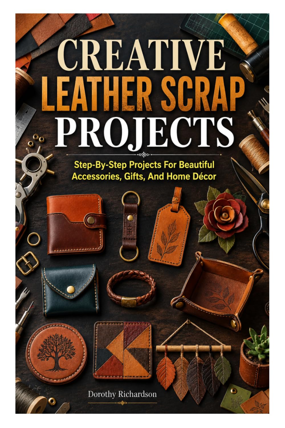 ler totalmente CREATIVE LEATHER SCRAP PROJECTS: Step-By-Step Projects For Beautiful Accessories, Gifts, And Home Décor