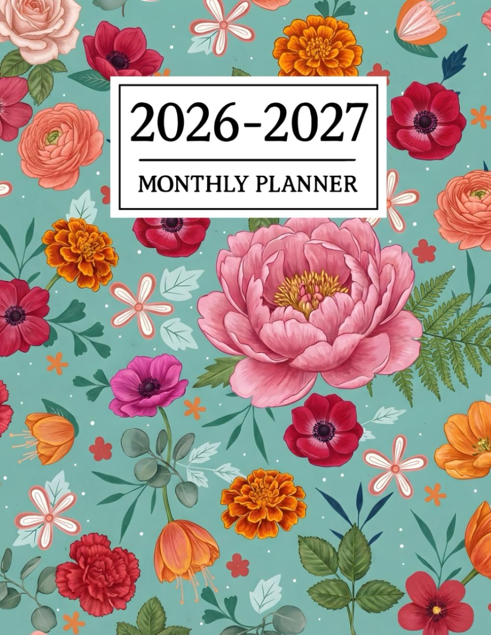 ler totalmente 2026-2027monthly planner: 24 Months Calendar with Holidays | January 2026 to December 2027 with Notes For Men & Women | College Students | large print 8.5 x11 | floral cover