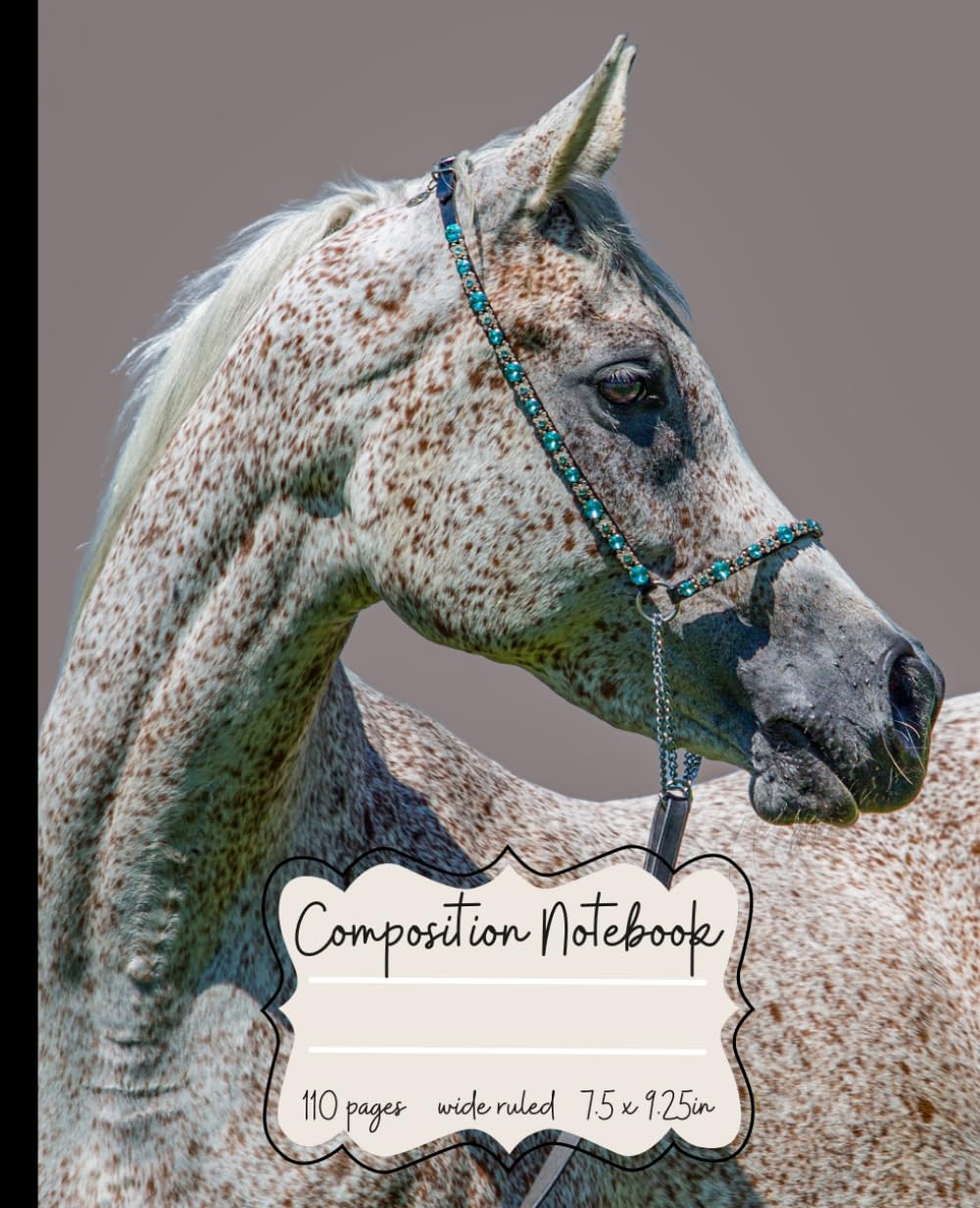 Gray Arabian Horse Composition Notebook: Wide Ruled Journal for Horse Lovers, Equestrians, Students and Everyday Writing baixar o livro de graça