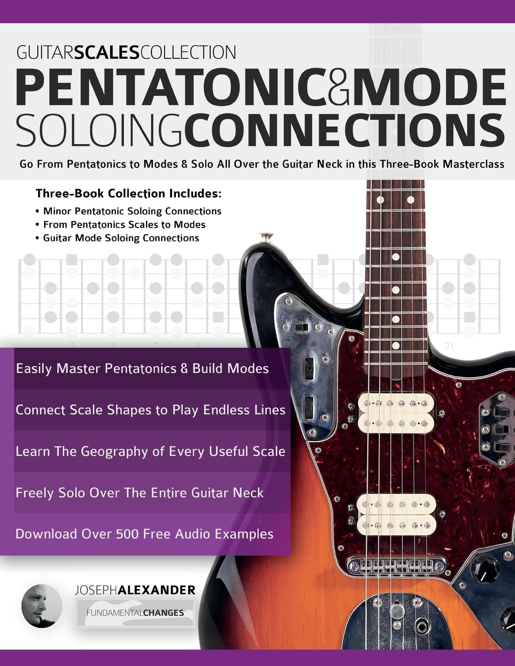Guitar Scales Collection - Pentatonic & Guitar Mode Soloing Connections: Go From Pentatonics to Modes & Solo All Over the Guitar Neck in this Three-Book Masterclass baixar o livro de graça